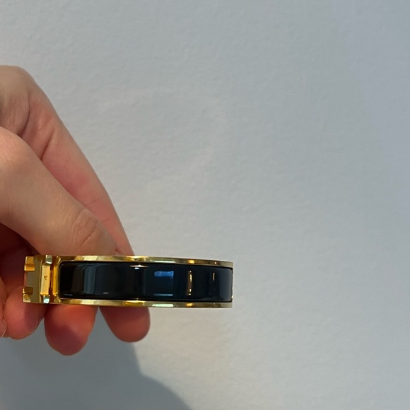 Hermes bracelet black & gold - Picture 8 of 16